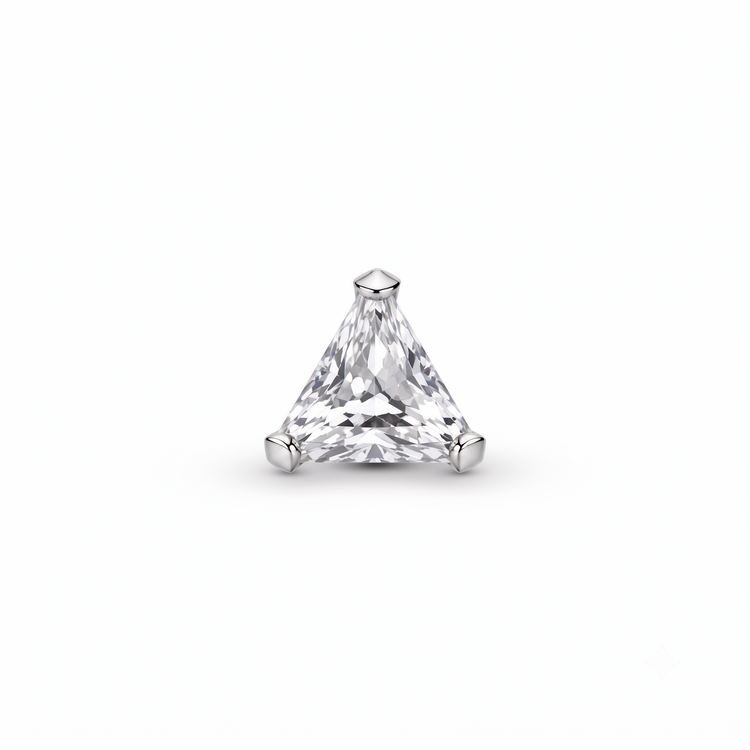 925 Silver Trillion Spark Men’s Large Stud Earrings