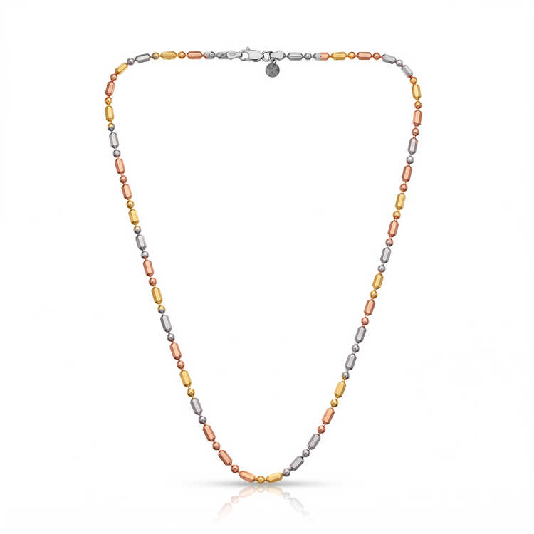 925 Silver Tricolor Harmony Bead Chain