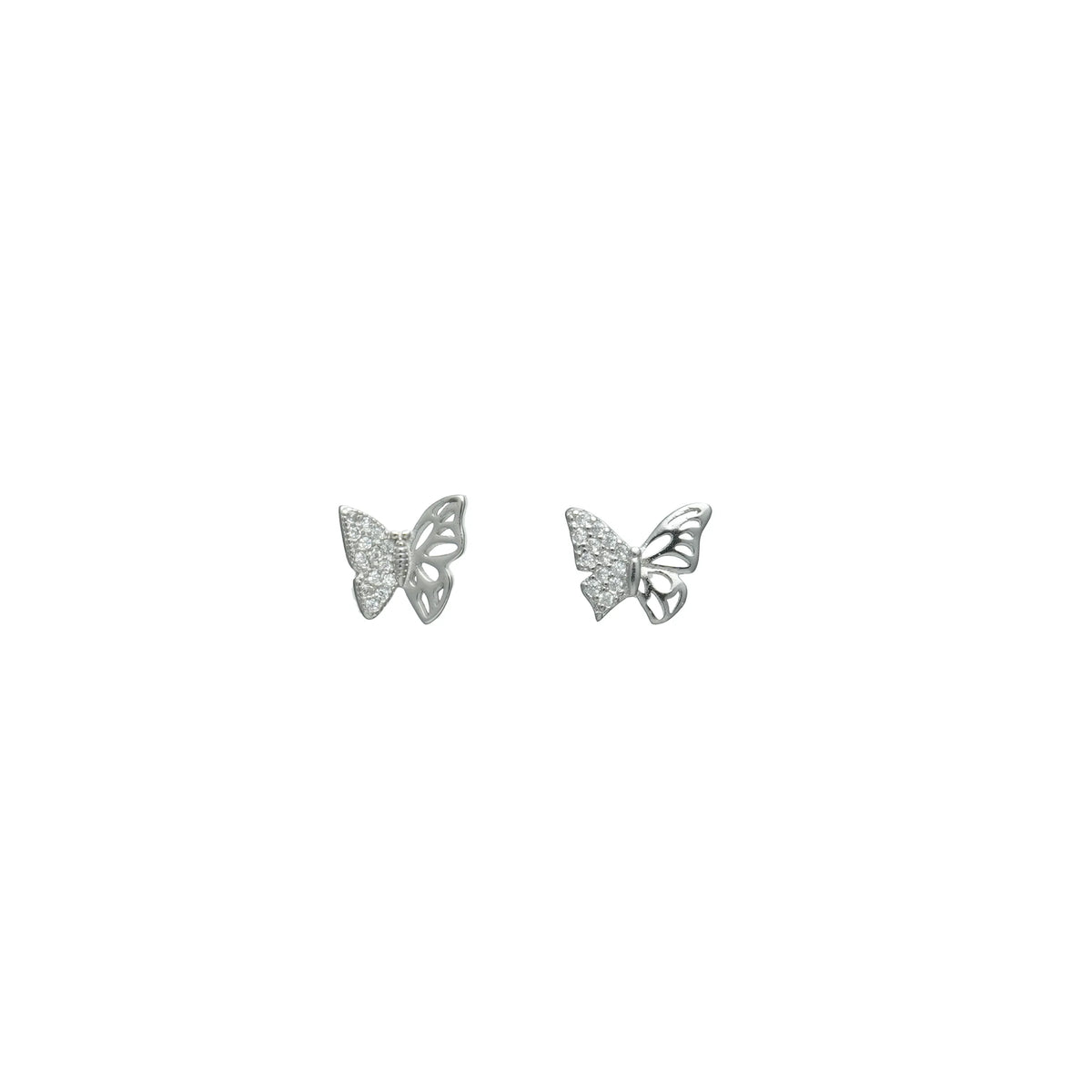 925 Silver Whispering Wings Studs - 925 sterling silver earrings by Tassya Silver