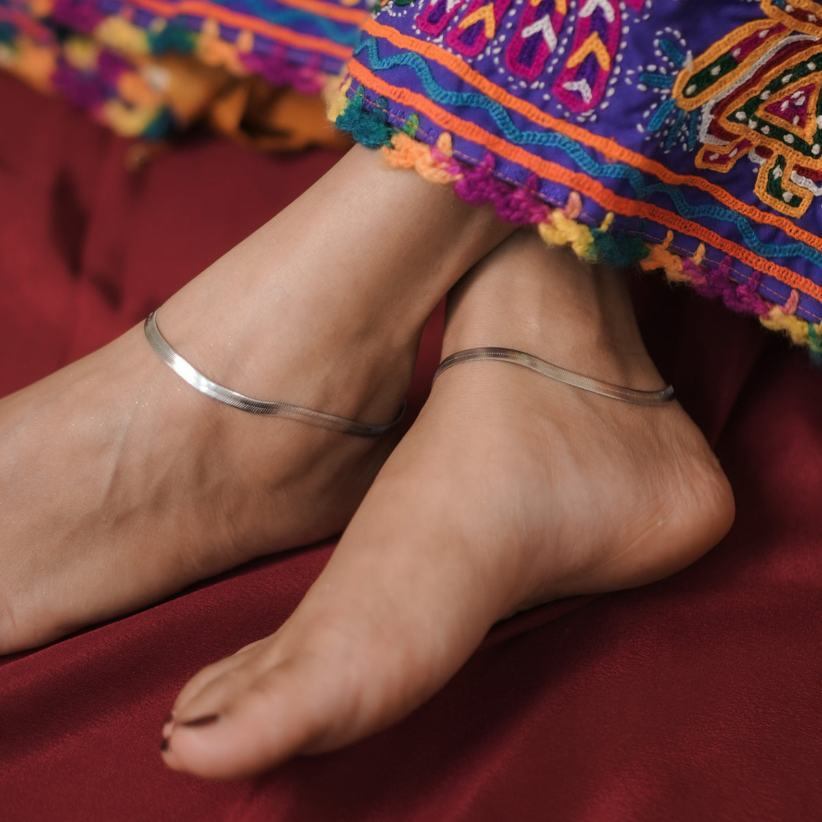 Snake Chain Anklet 925 Silver