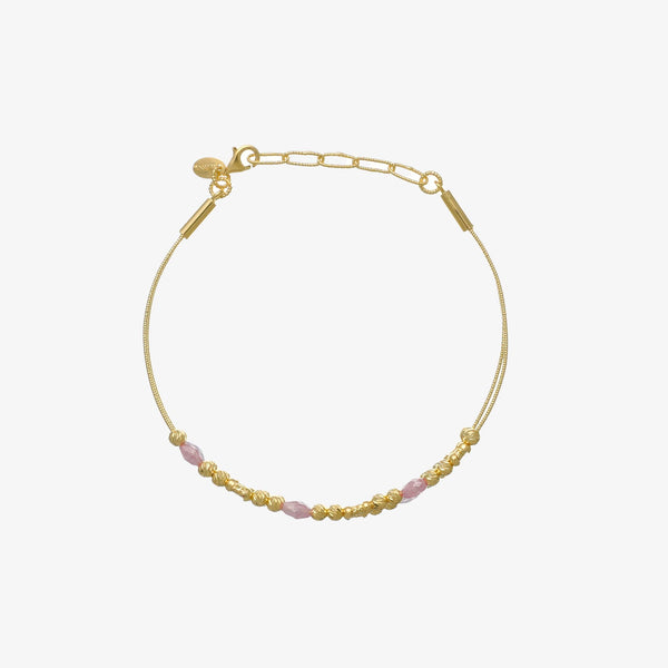 925 Silver Golden Plated Forever Duo Bracelet