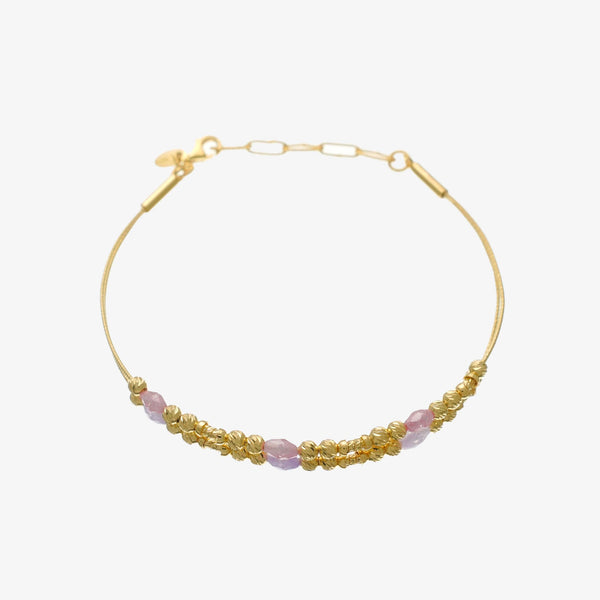 925 Silver Golden Plated Forever Duo Bracelet