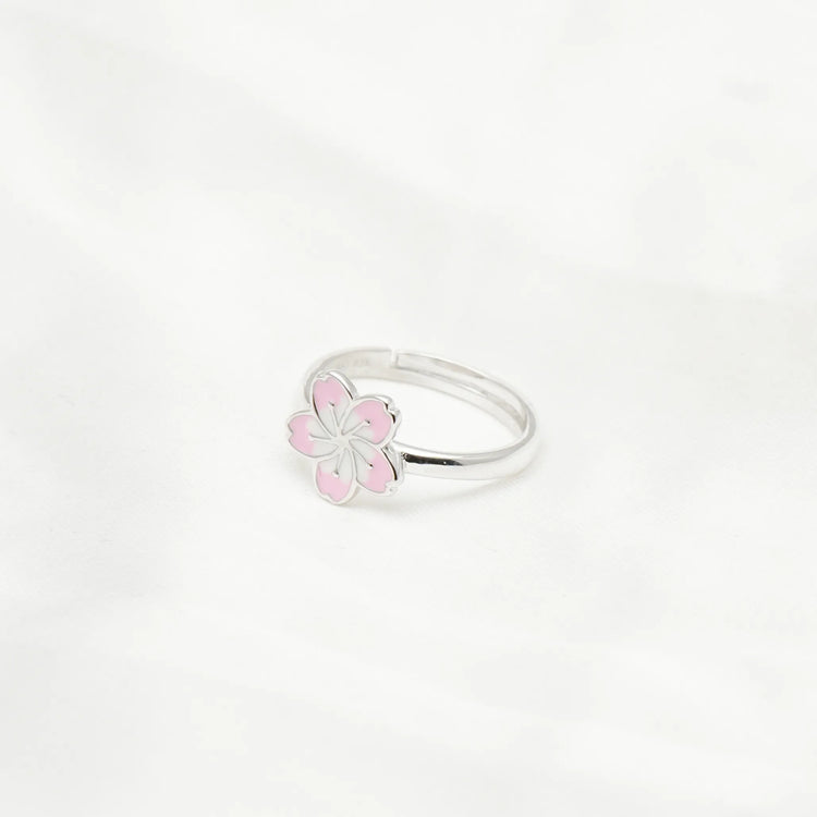 925 Silver Blush Petal Ring - 925 sterling silver ring by Tassya Silver