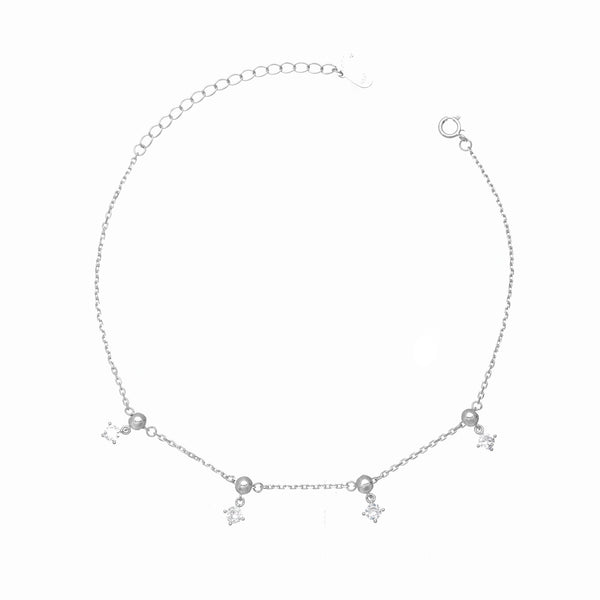 925 Silver Twinkle Toes Anklet