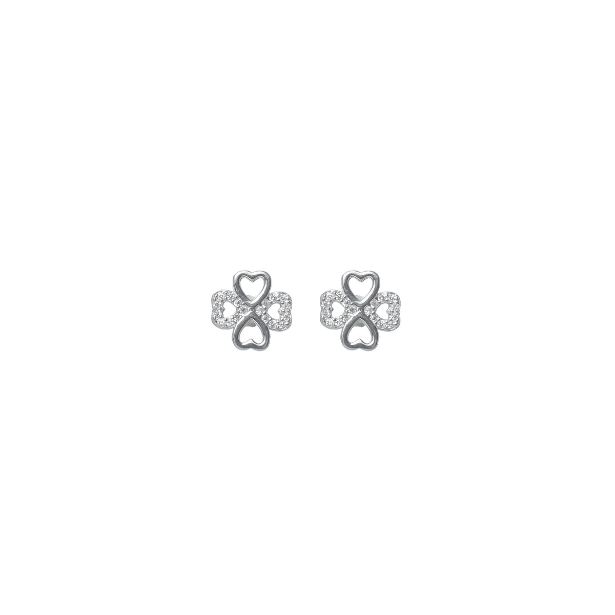 925 Silver Infinity Heart Earrings - 925 sterling silver earrings by Tassya Silver