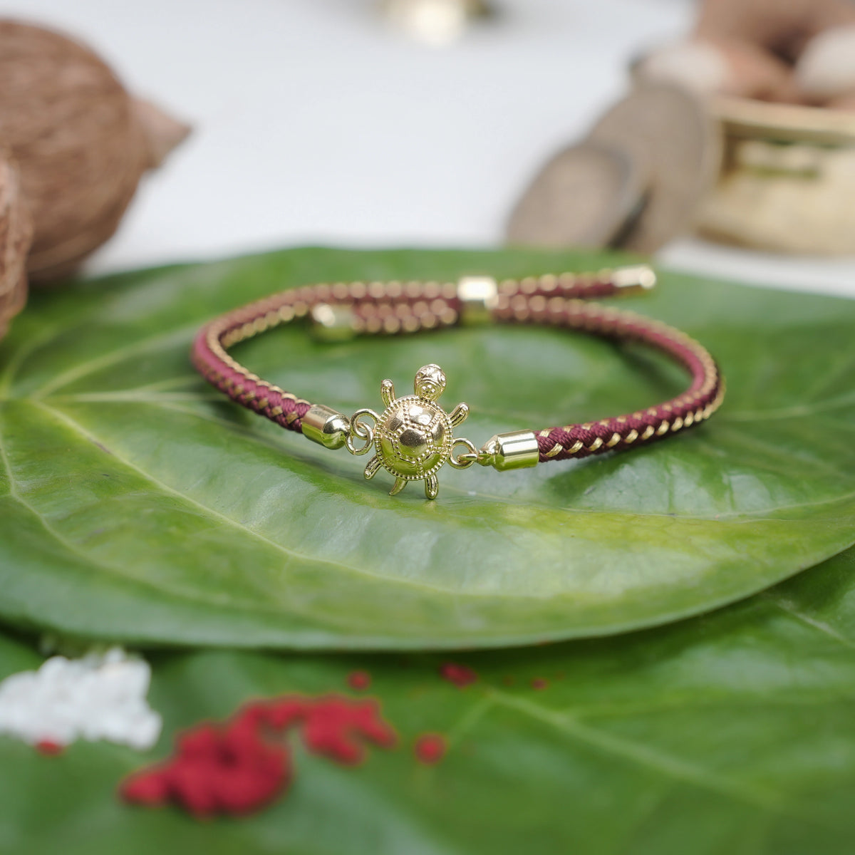 925 Golden Silver Prosperity Turtle Rakhi