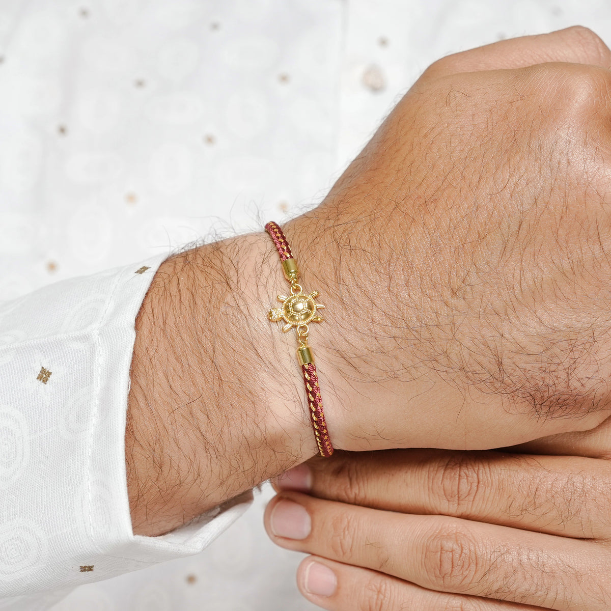 925 Golden Silver Prosperity Turtle Rakhi