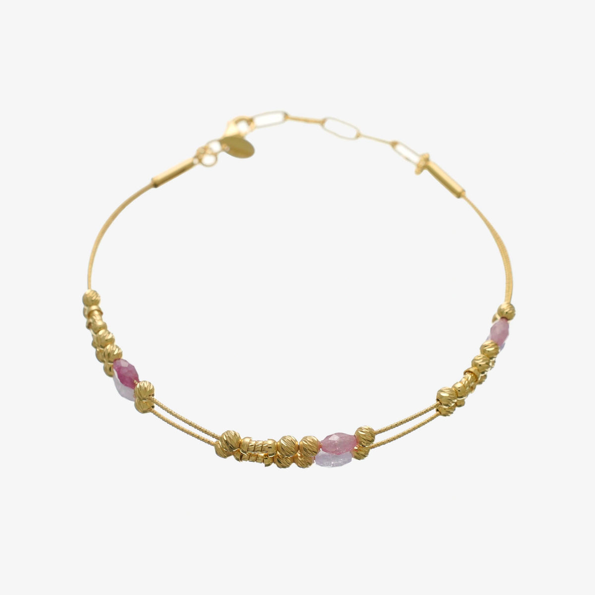 925 Silver Golden Plated Unbeatable Pair Bracelet