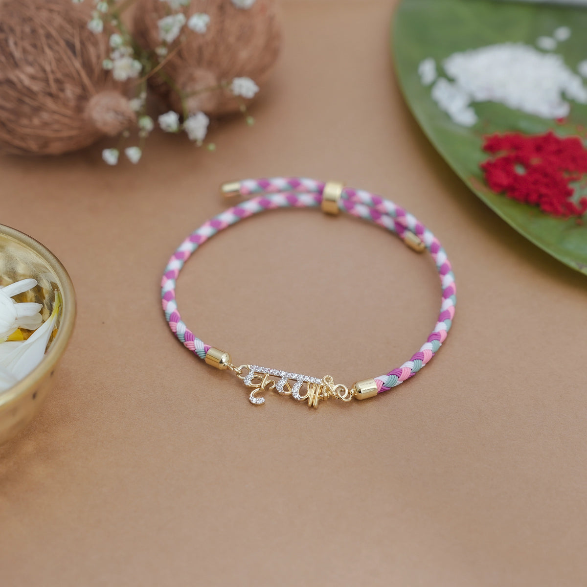 925 Gold Silver Murli Krsihna Rakhi