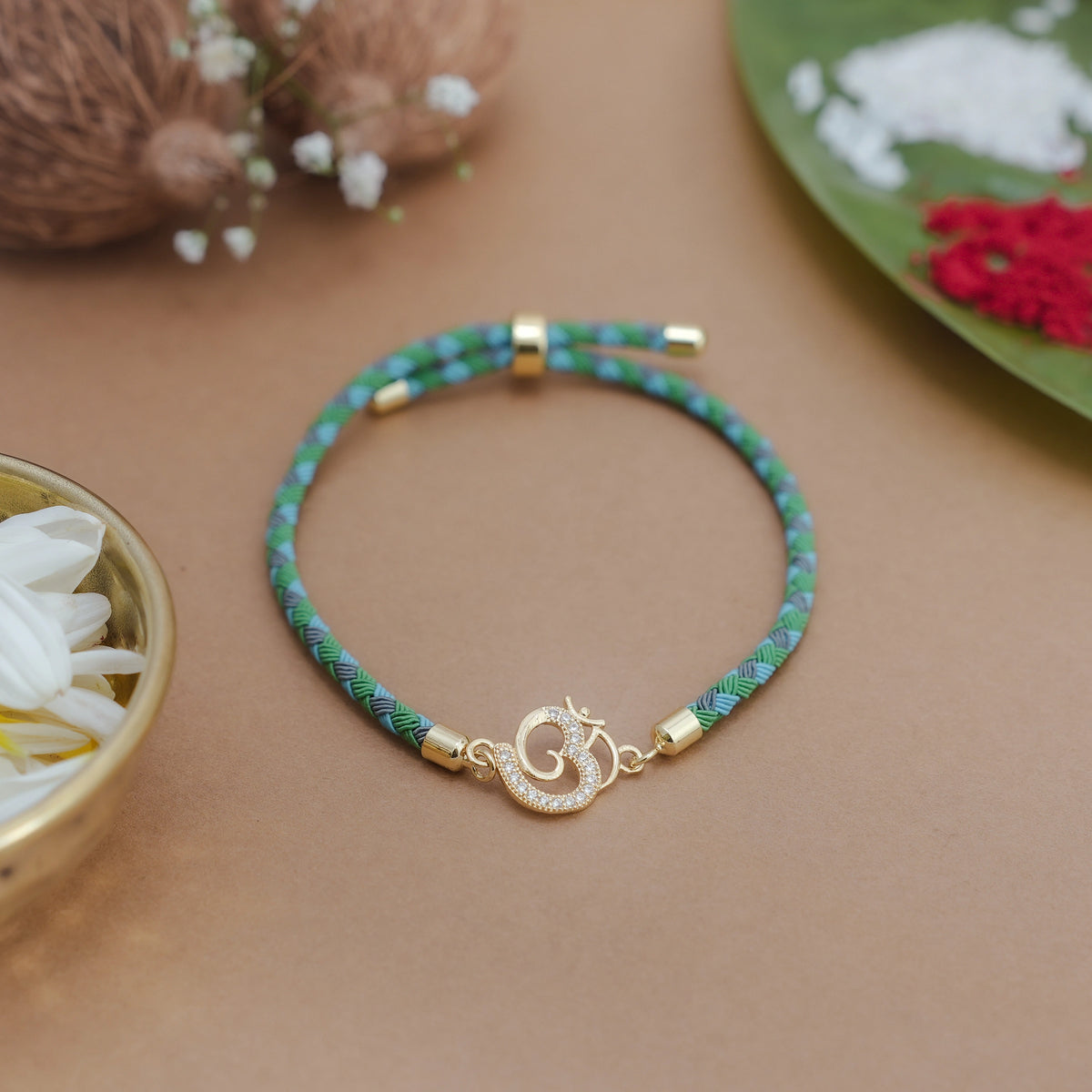 925 Gold Silver Shree Om Rakhi