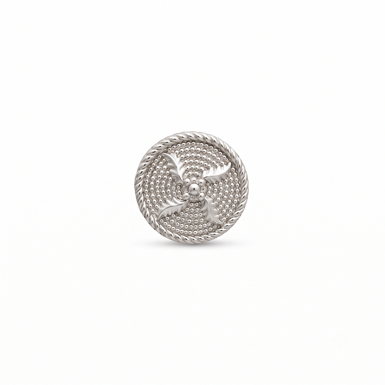 925 Silver Leaf Whirl Nose Pin