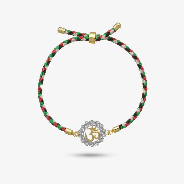 925 Gold Silver Om Kripa Rakhi