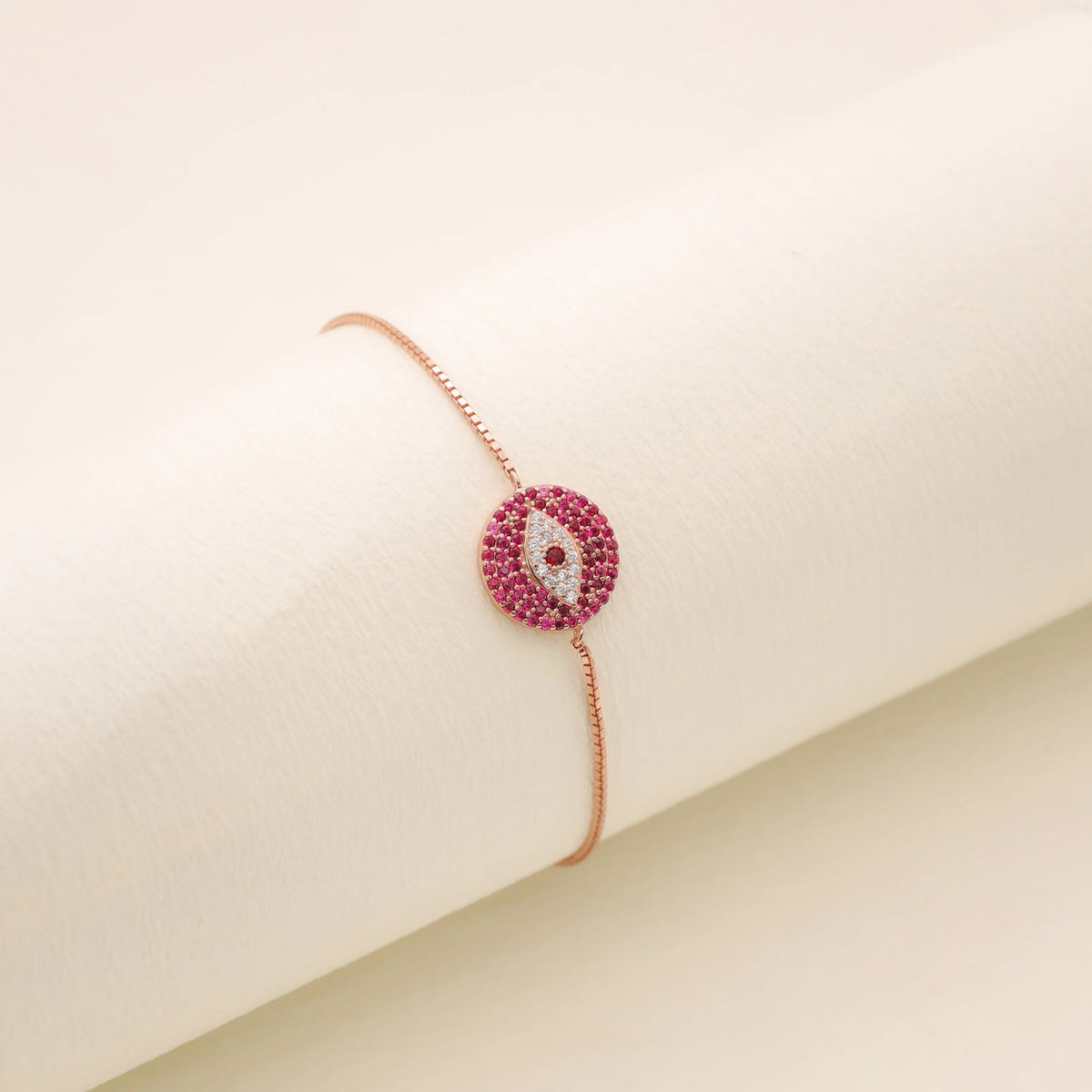 925 Silver Rosegold Blush Aura Bracelet - 925 sterling silver bracelet by Tassya Silver