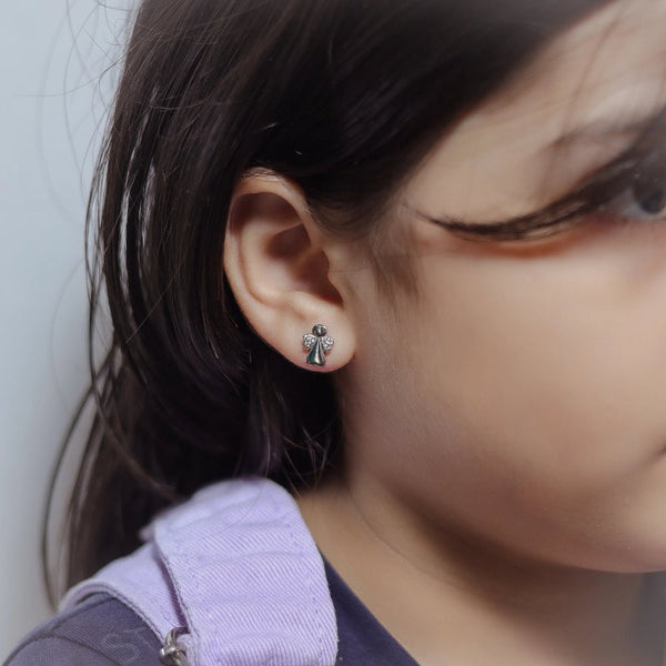 925 Silver Angel Wing Baby Studs