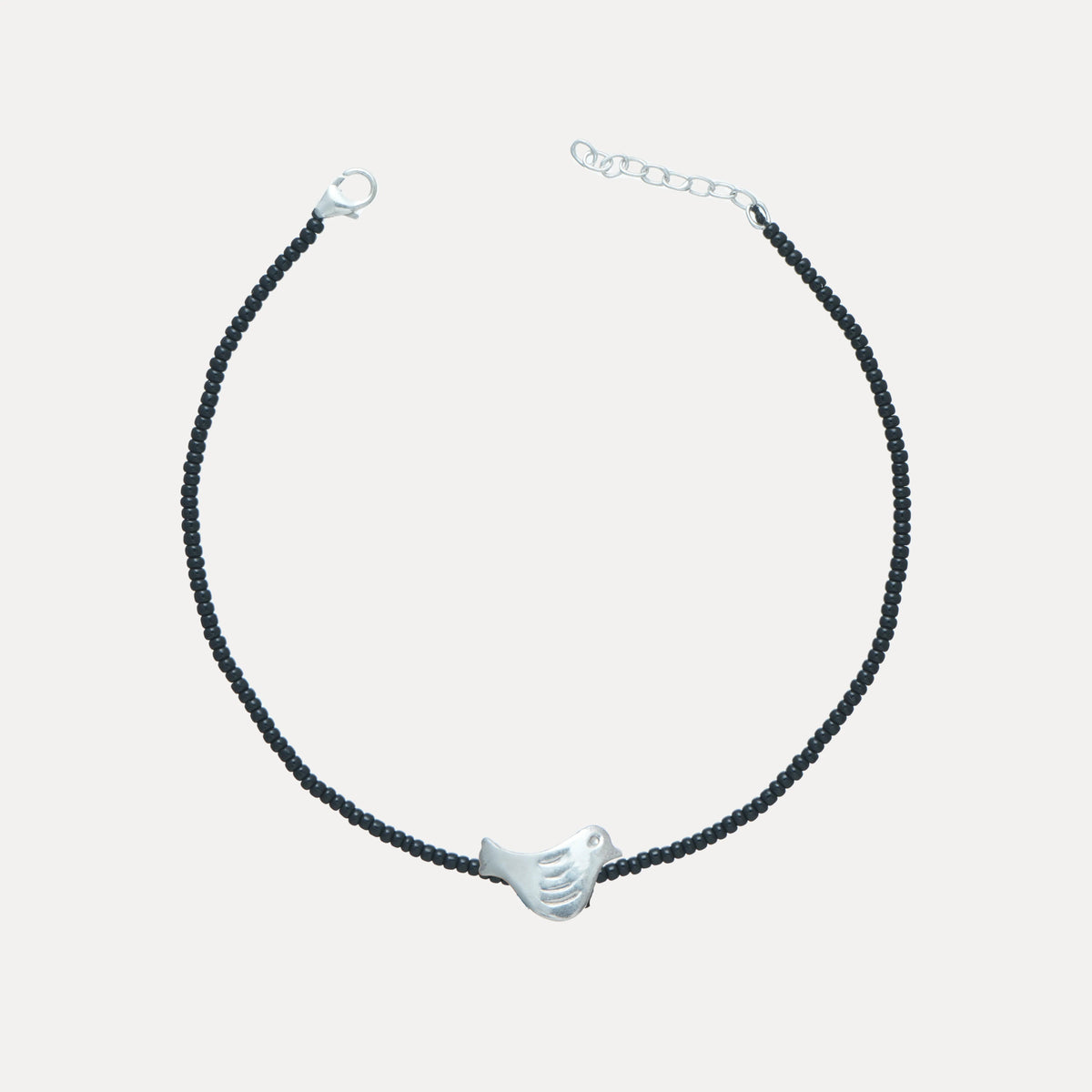 925 Silver Bird Charm Anklet - 925 sterling silver anklet by Tassya Silver