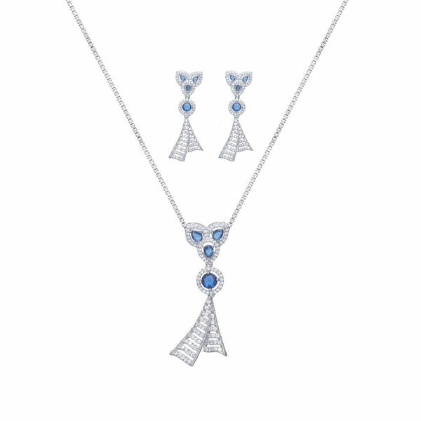 925 Silver Blue Elegance Chain Pendant