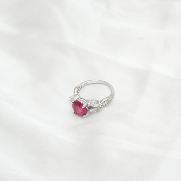 925 Silver Blushing Petal Silver Ring