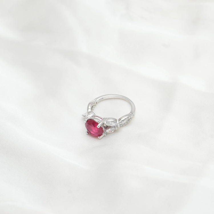 925 Silver Blushing Petal Silver Ring - 925 sterling silver ring by Tassya Silver