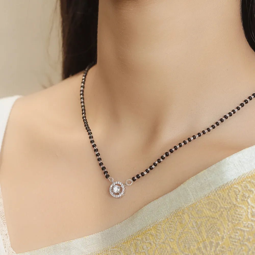 925 Silver Circle Shine Mangalsutra - 925 sterling silver mangalsutra by Tassya Silver
