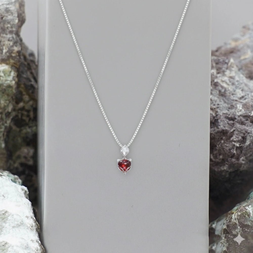 925 Silver Crimson Love Pendant - 925 sterling silver pendant by Tassya Silver
