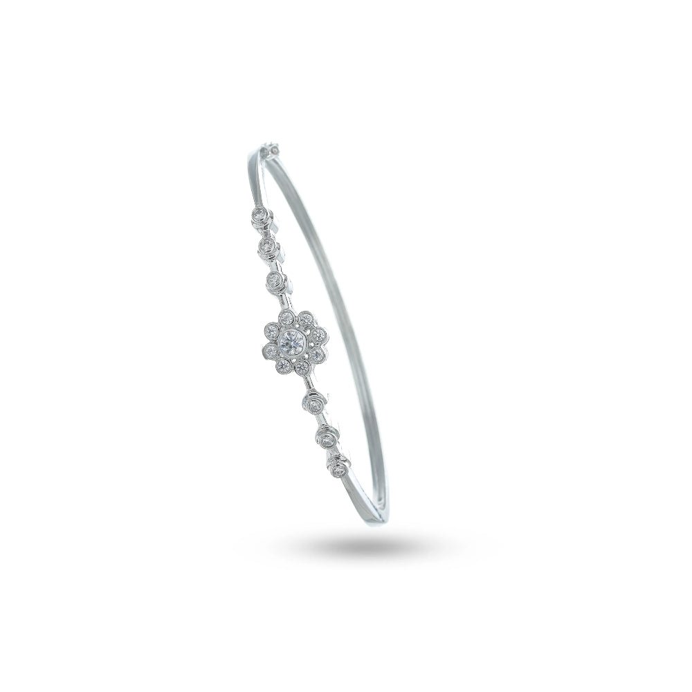 925 Silver Dazzling Flora Kada - 925 sterling silver bracelet by Tassya Silver