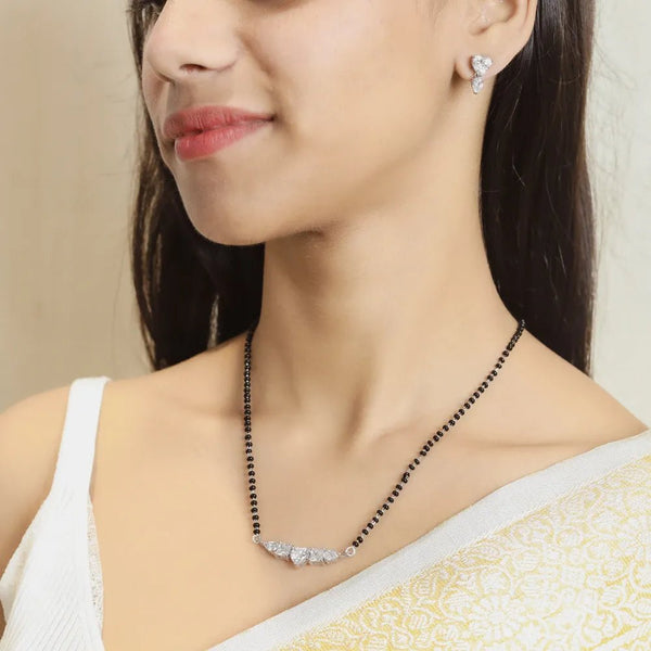 925 Silver Heartline Spark Mangalsutra Set