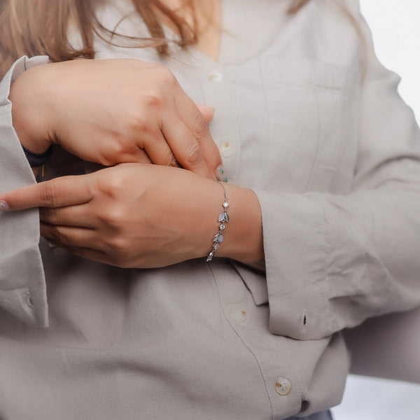 925 Silver Leafy Elegance Bracelet