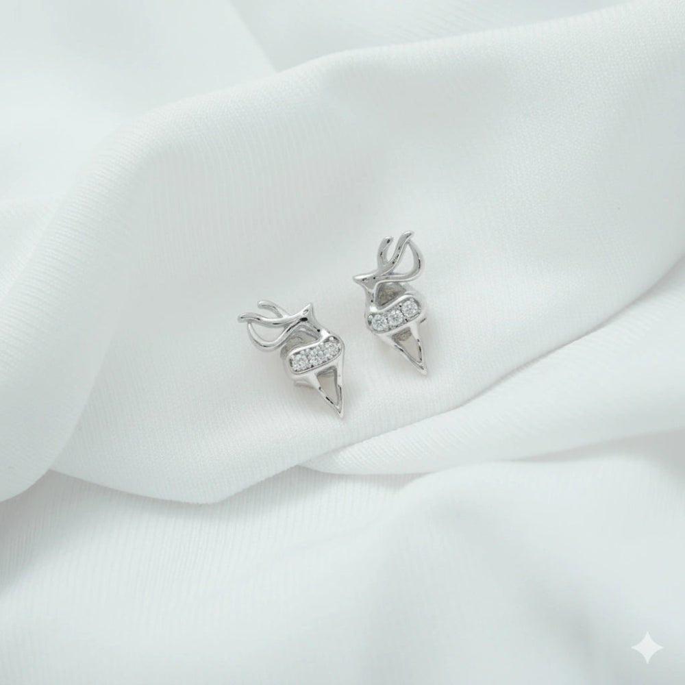 925 Silver Deer Baby Studs - 925 sterling silver earrings by Tassya Silver