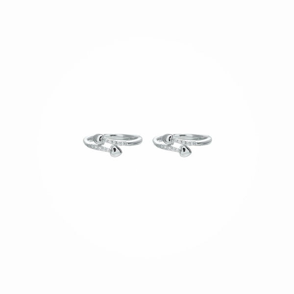 925 Silver Modern Spike Toe Rings (Pair)