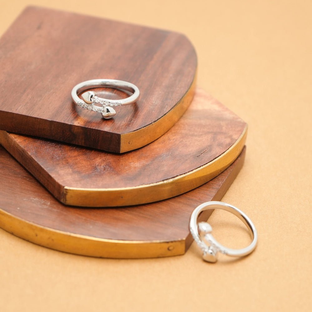 925 Silver Modern Spike Toe Rings (Pair) - 925 sterling silver ring by Tassya Silver