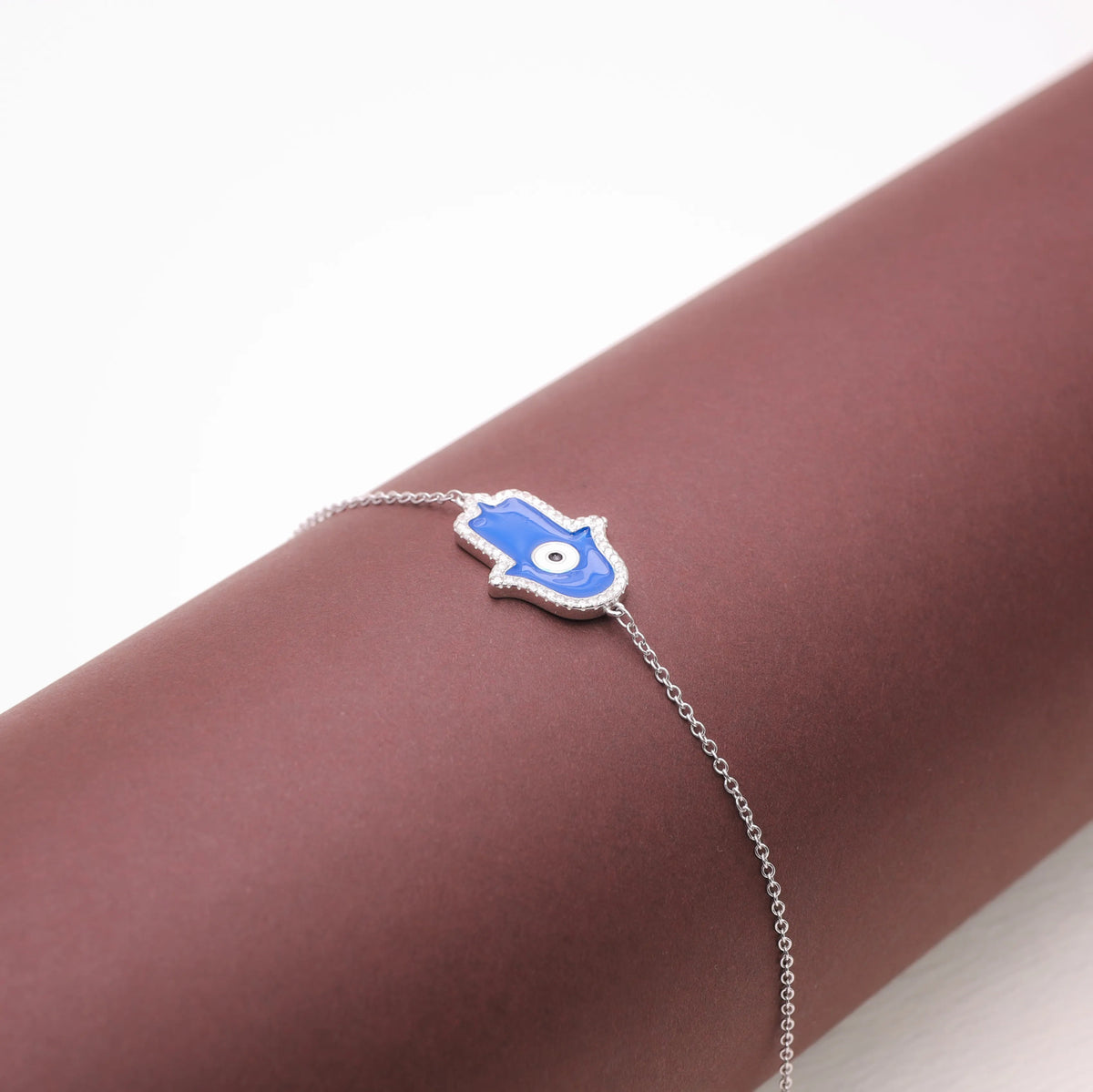 925 Silver Ocean Hamsa Bracelet - 925 sterling silver bracelet by Tassya Silver