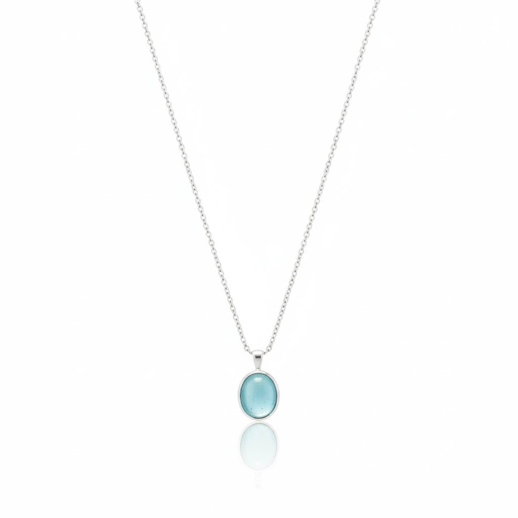 925 Silver Ocean Mist Chain Pendant - 925 sterling silver pendant by Tassya Silver
