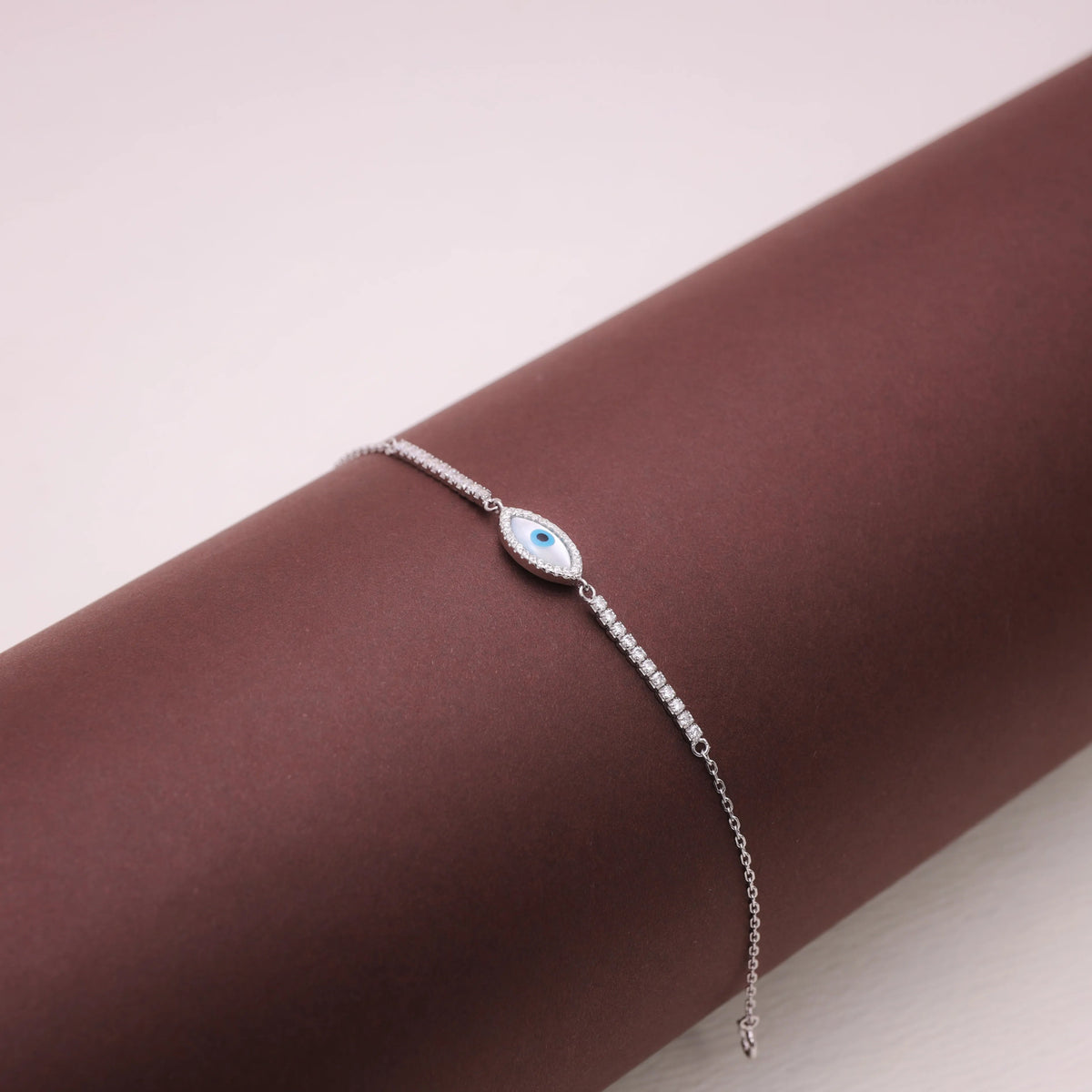 925 Silver Serene Eye Bracelet - 925 sterling silver bracelet by Tassya Silver