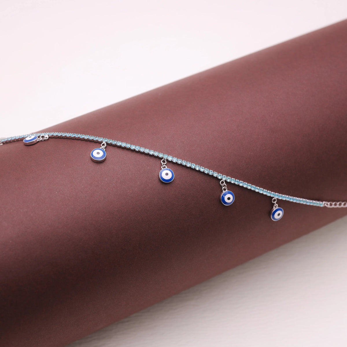 925 Silver Spark Evil Eye Bracelet - 925 sterling silver bracelet by Tassya Silver