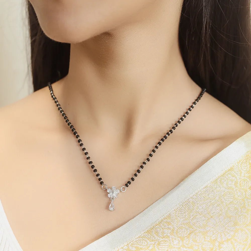 925 Silver Teardrop of Love Mangalsutra - 925 sterling silver mangalsutra by Tassya Silver