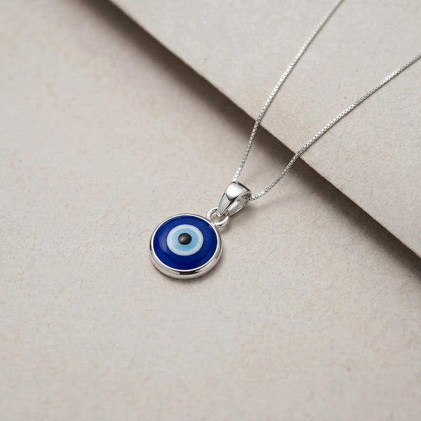 925 Silver Blue Nazar Protection Chain Pendant