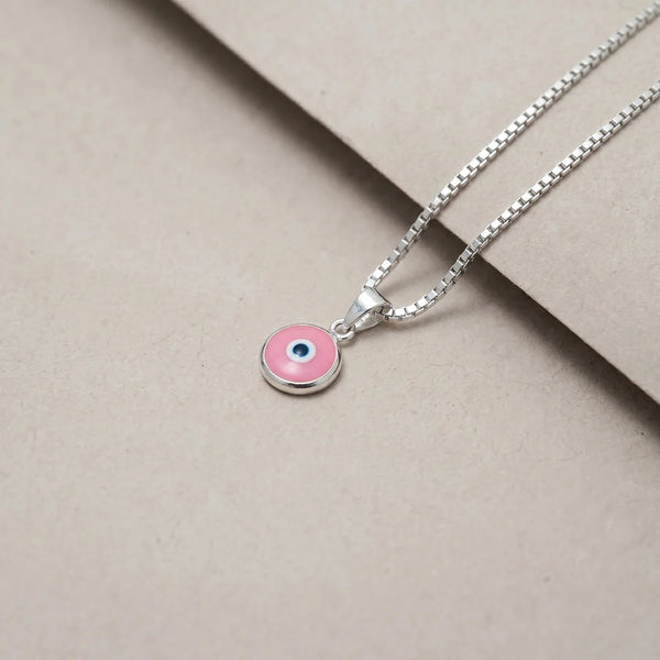 925 Silver Blush Nazar Charm Chain Pendant