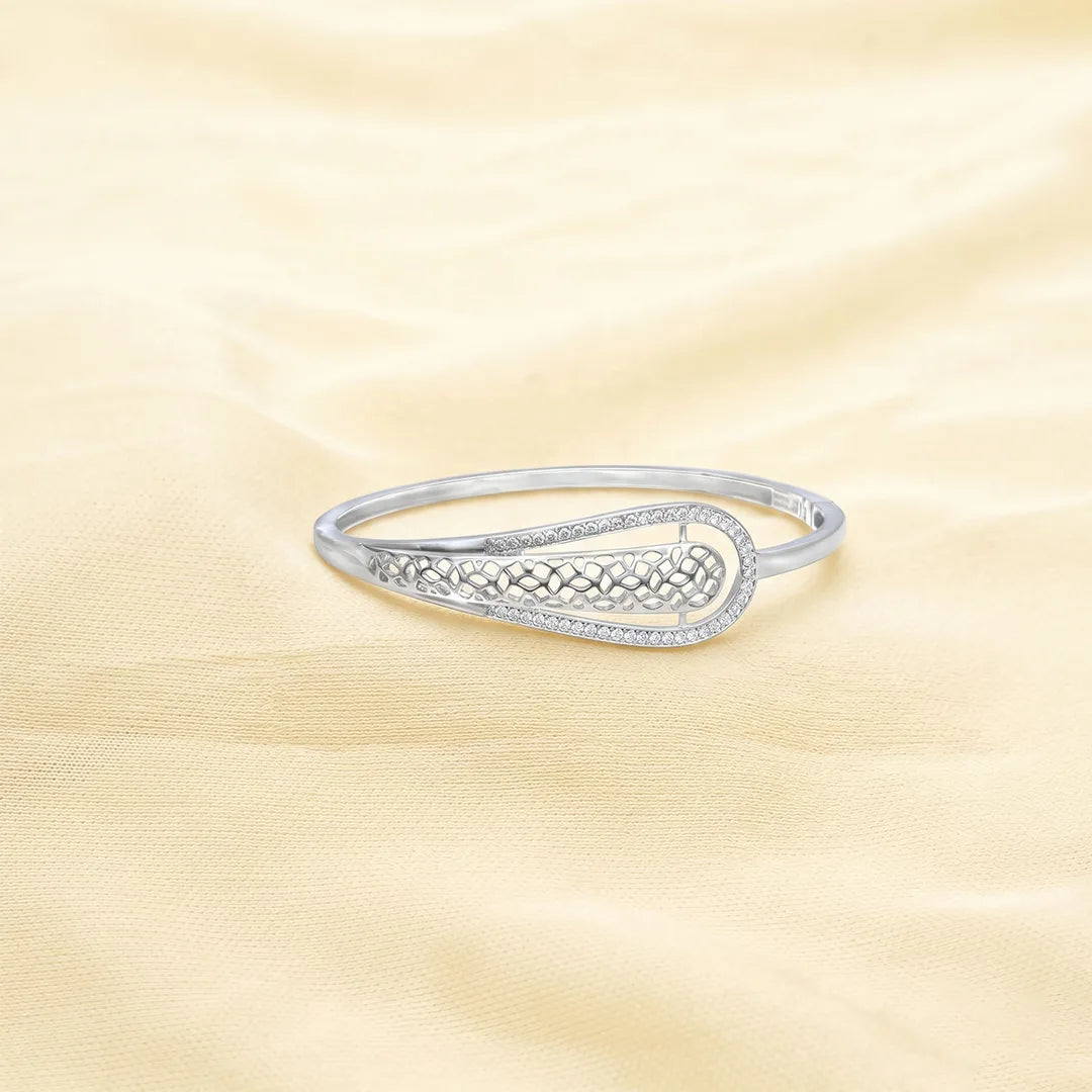 925 Silver Celestial Knots Kada - 925 sterling silver bracelet by Tassya Silver
