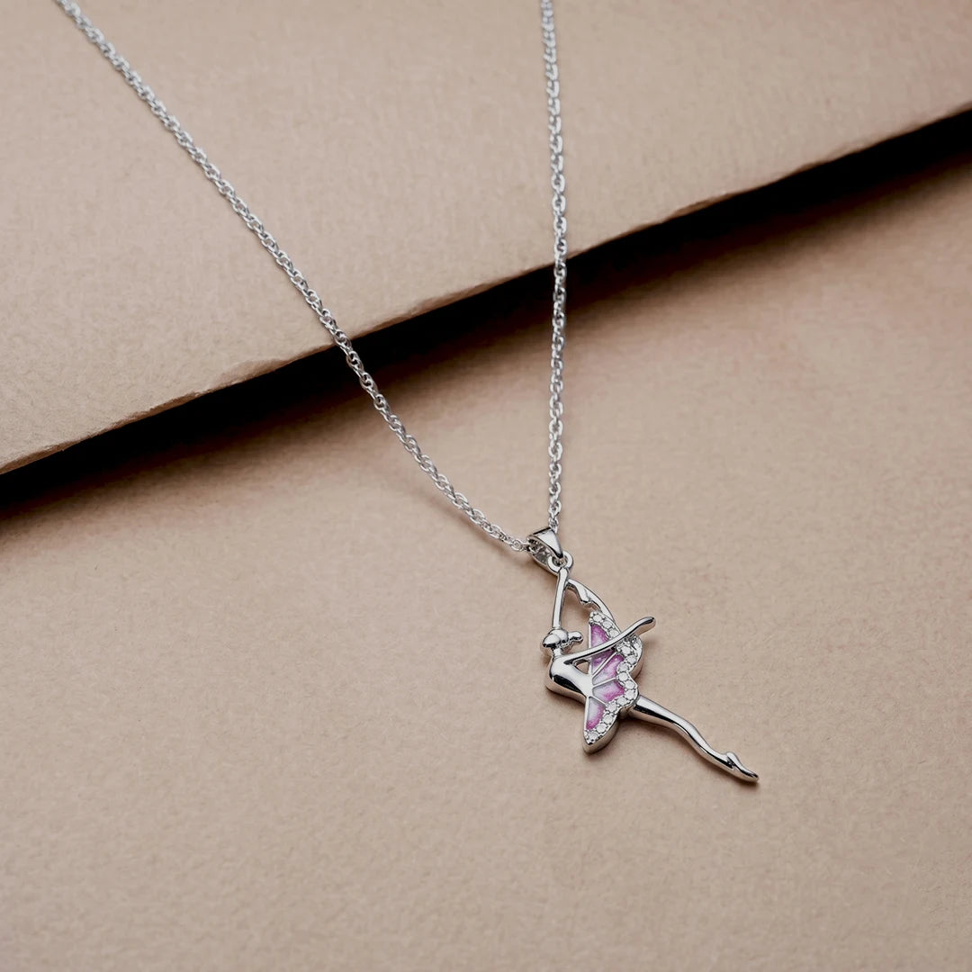 925 Silver Dance Grace Pendant - 925 sterling silver pendant by Tassya Silver