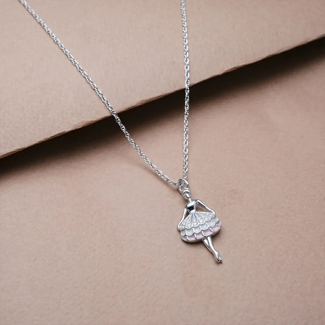 925 Silver Enchanted Ballet Pendant - 925 sterling silver pendant by Tassya Silver