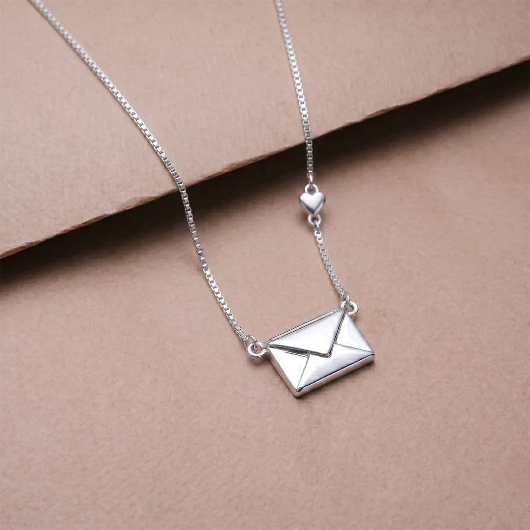 925 Silver Love Letter Chain Pendant - 925 sterling silver pendant by Tassya Silver