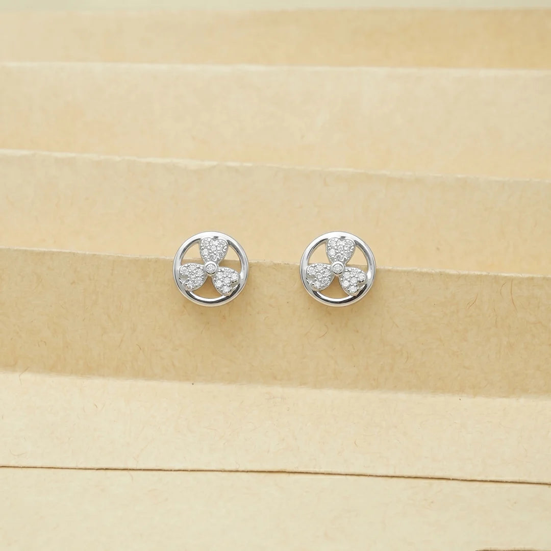 925 Silver Lucky Spin Studs - 925 sterling silver earrings by Tassya Silver