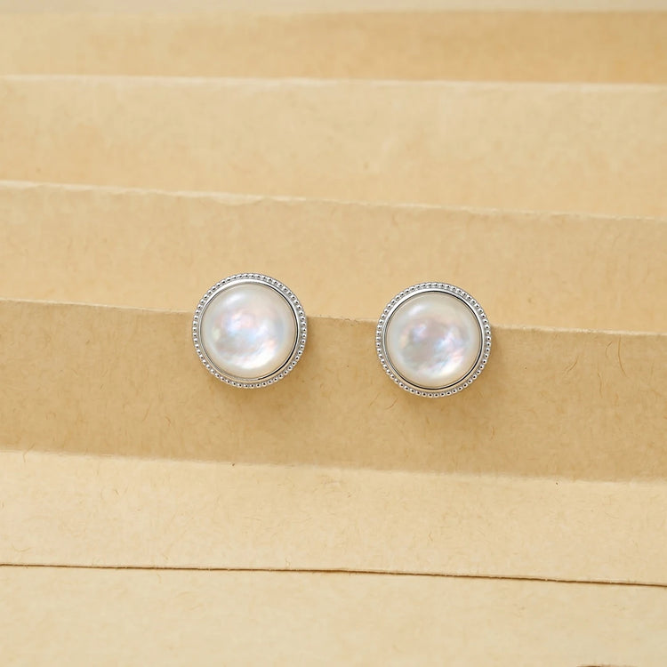 925 Silver Pearl Earrings - 925 sterling silver earrings by Tassya Silver