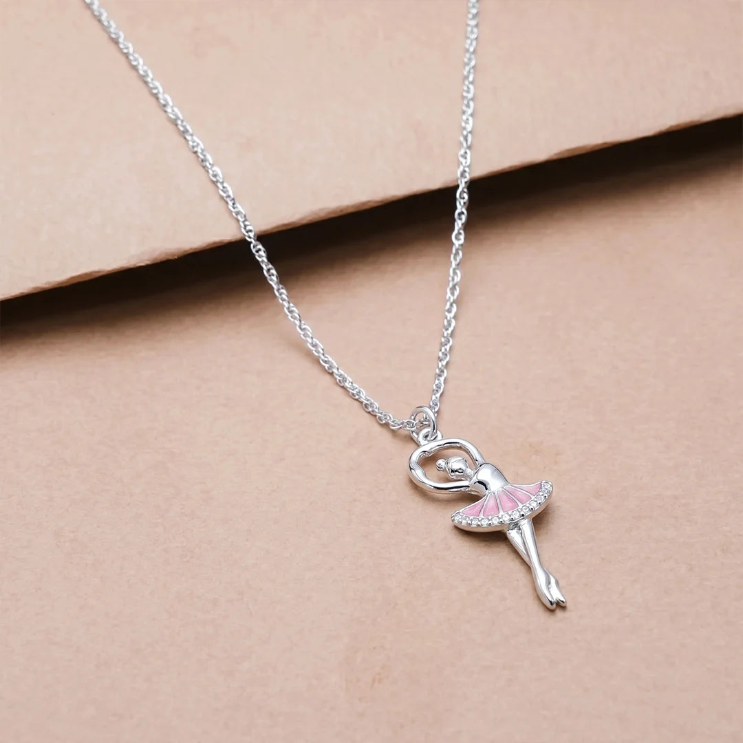 925 Silver Pirouette Grace Pendant - 925 sterling silver pendant by Tassya Silver