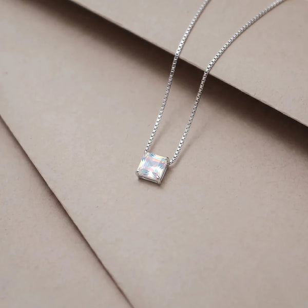 925 Silver Prism Glow Chain Pendant