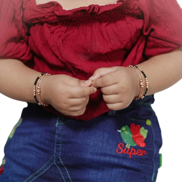925 Silver Rose Gold Triple Strand Bracelet