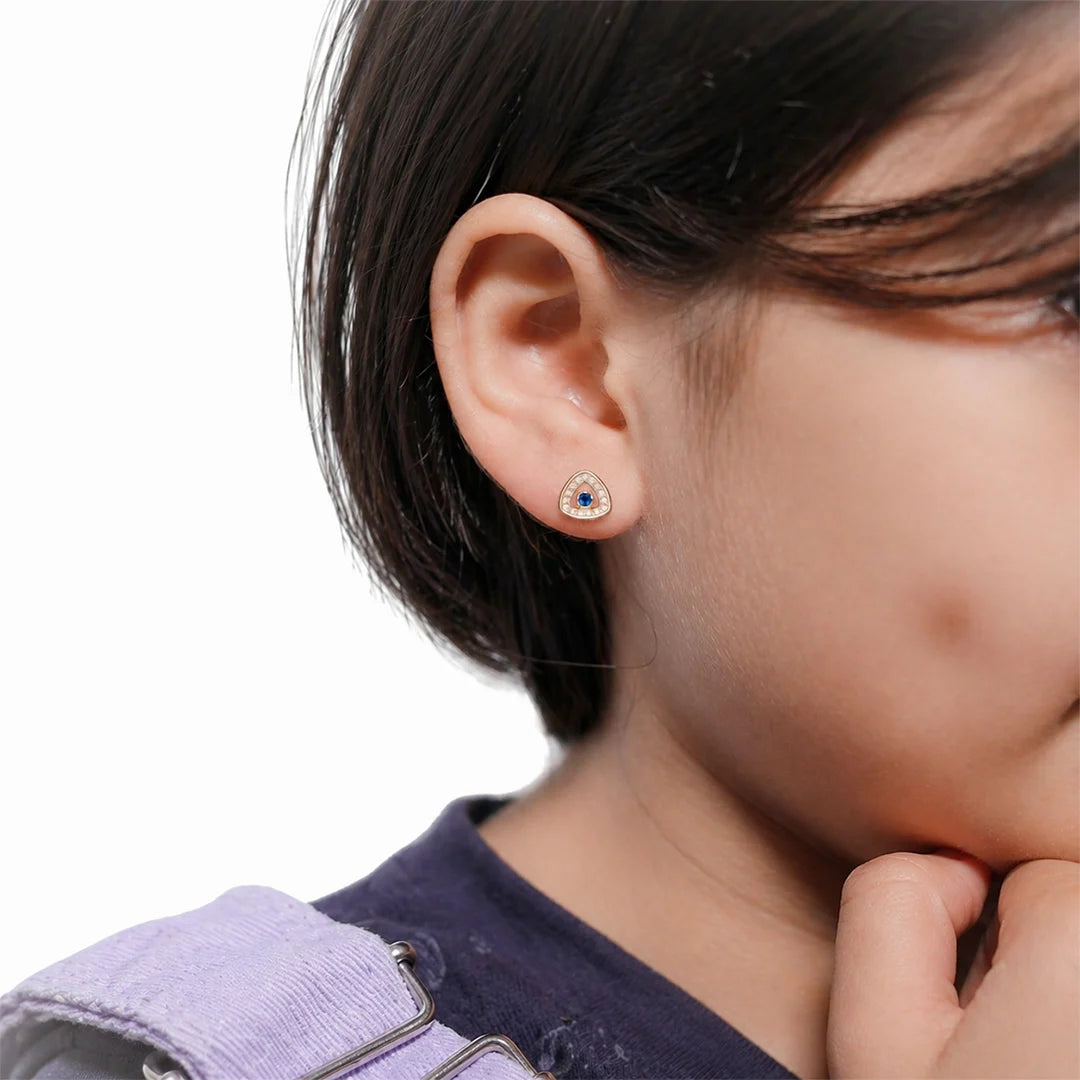 925 Silver Sapphire Glow Studs - 925 sterling silver earrings by Tassya Silver