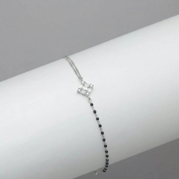 925 Silver Square Mangalsutra Bracelet