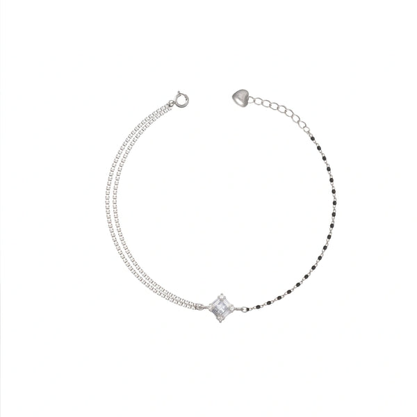 925 Silver Square Mangalsutra Bracelet