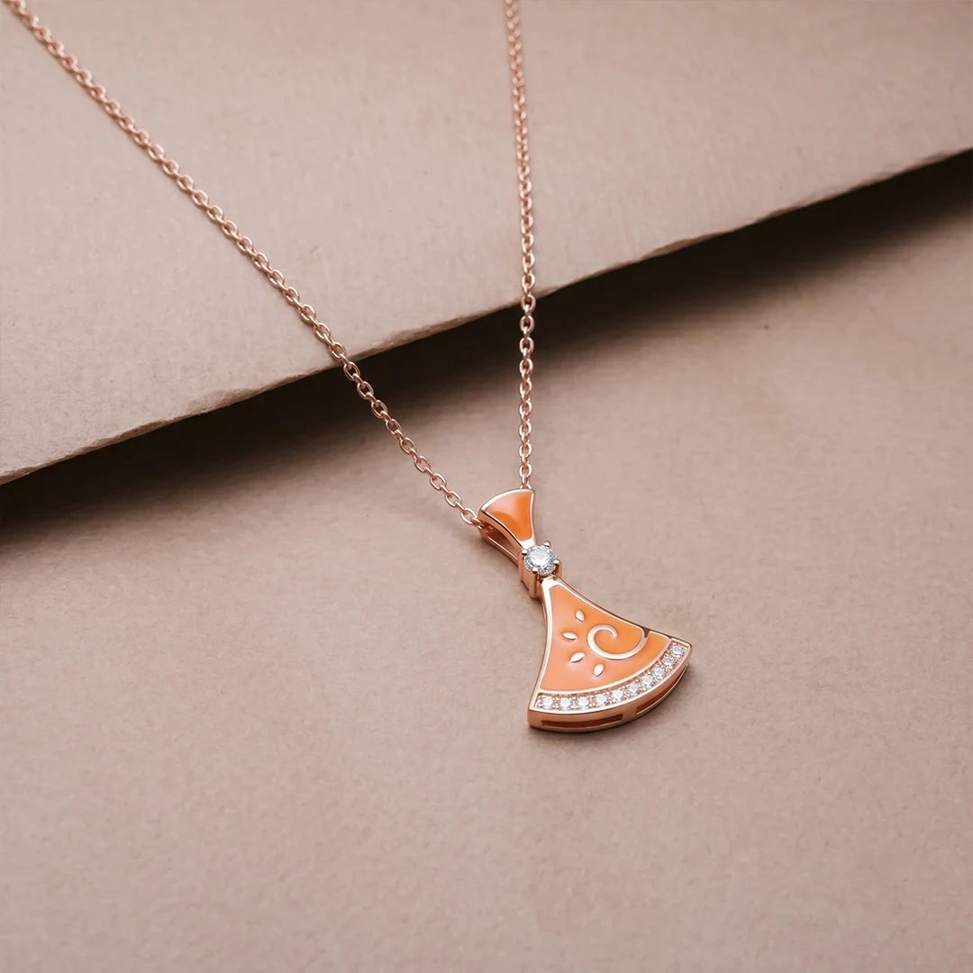 925 Silver Sunrise Charm Chain Pendant - 925 sterling silver pendant by Tassya Silver